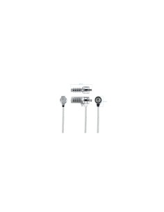 Cable de seguridad tooq con combinacion para portatiles 1.5m plata TQCLKC0015 2