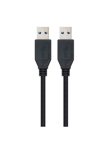 Cable nanocable usb a macho a usb a macho 1m negro 10.01.1001-BK