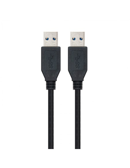 Cable nanocable usb a macho a usb a macho 1m negro 10.01.1001-BK