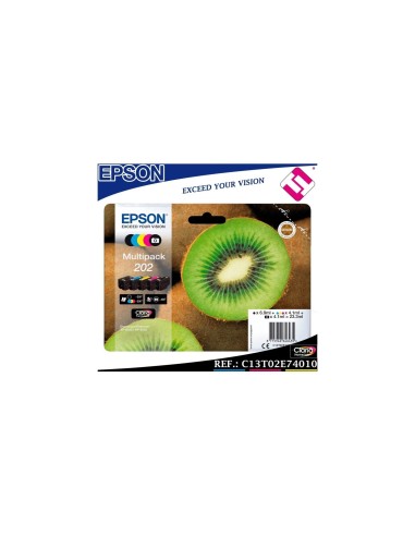 Cartucho epson kiwi multipack 5 colores 202 claria premium ink C13T02E74010