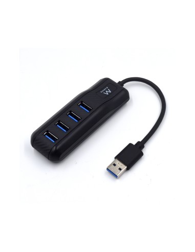Hub ewent 4 puertos usb 3.1 tipo-a 5000 Mbit/s negro EW1138