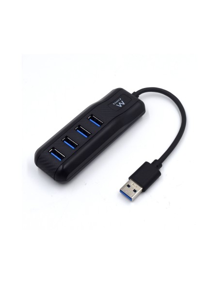 Hub ewent 4 puertos usb 3.1 tipo-a 5000 Mbit/s negro EW1138