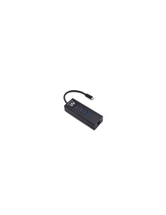 Hub ewent 3 puertos usb 3.1 Ttpo -c 5000 Mbit/s con 1 puerto de red gigabit negro EW1141
