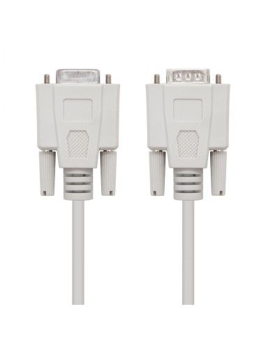 Cable nanocable conectores tipo db9 macho a db9 hembra 3m beige 10.14.0203