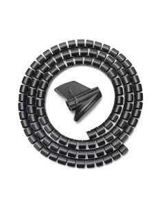 Organizador de cables en espiral aisens diametro hasta 25mm 1m negro A151-0406