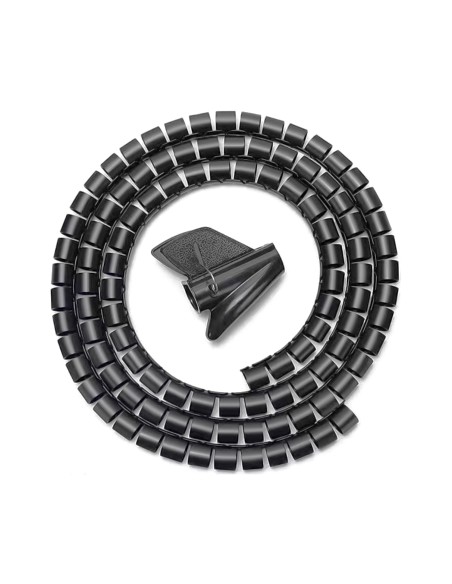Organizador de cables en espiral aisens diametro hasta 25mm 1m negro A151-0406