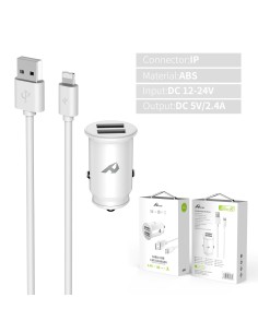 Home Serie Enjoy YCC-01IP Adaptador de coche USB. 2 USB x 5V/2.4A con cable LightningÂ  2