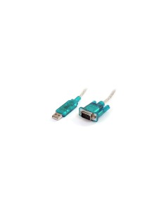 StarTech.com Cable adaptador usb 2.0 a puerto serie serial RS232 DB9 pc mac linux 0.9m azul transparente ICUSB232SM3