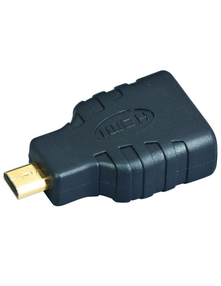 Adaptador gembird hdmi hembra a miro hdmi macho negro A-HDMI-FD