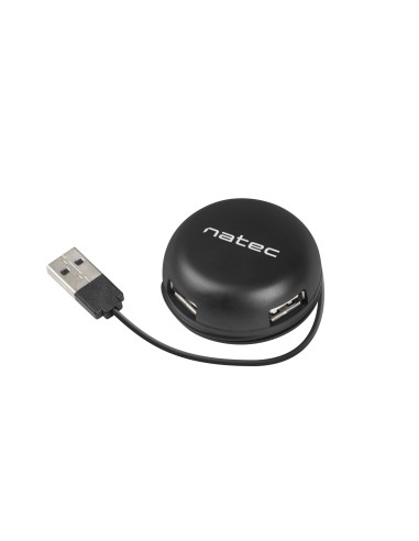 Hub natec bumblebee usb 2.0 4puertos 480 Mbit/s negro NHU-1330