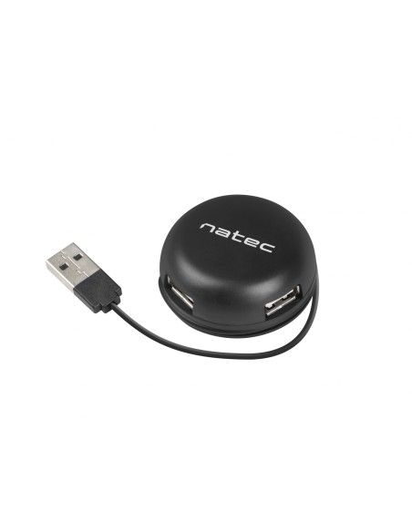 Hub natec bumblebee usb 2.0 4puertos 480 Mbit/s negro NHU-1330