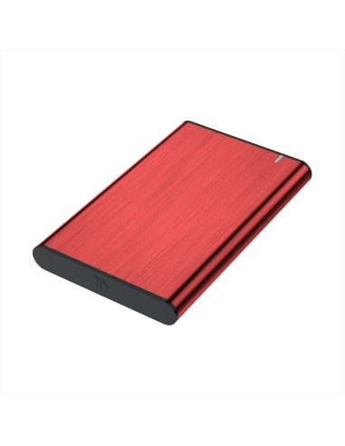 Caja aisens para disco externo 2.5 usb 3.1 rojo ASE-2525RED