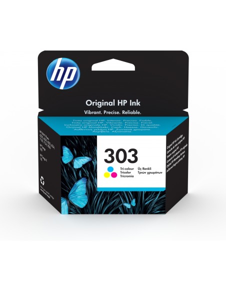 Cartucho HP 303 Original Rendimiento estándar Cian, Magenta, Amarillo T6N01AEABE