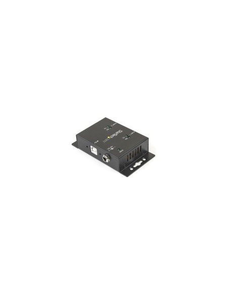 StarTech.com Concentrador Hub Industrial de 2 Puertos Serie Serial RS232 a USB 2.0 Type-B Montaje Riel DIN Pared Negro