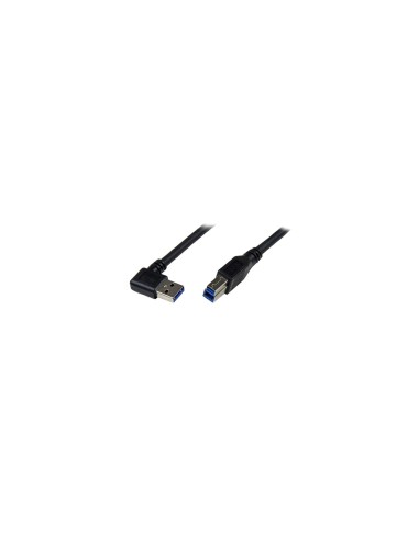 StarTech.com Cable usb 3.2 super speed micro usb-b macho a usb-a macho acodado en angulo a la derecha 1m negro USB3SAB1MRA