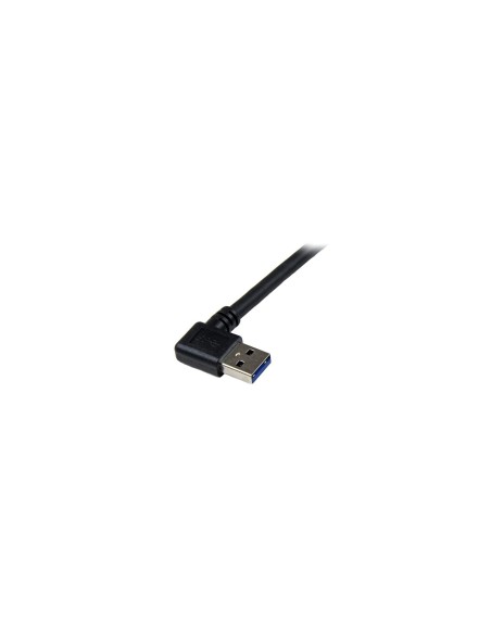 StarTech.com Cable usb 3.2 super speed micro usb-b macho a usb-a macho acodado en angulo a la derecha 1m negro USB3SAB1MRA