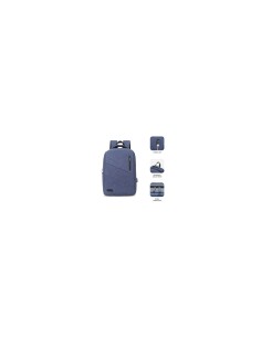 Mochila subblim city backpack para portatiles 15.6p puerto usb azul SUB-BP-2BL2001 2