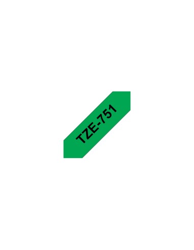 Cinta laminada brother tze negro sobre verde gris 24mm TZe751