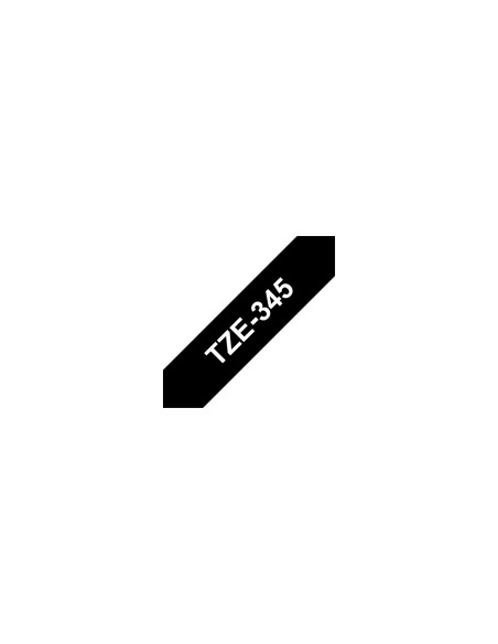 Cinta laminada brother blanco sobre negro 18mm TZe345