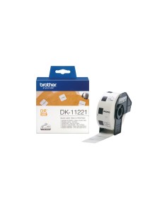 BROTHER Etiquetas precortadas cuadradas (papel térmico) Negro sobre Blanco