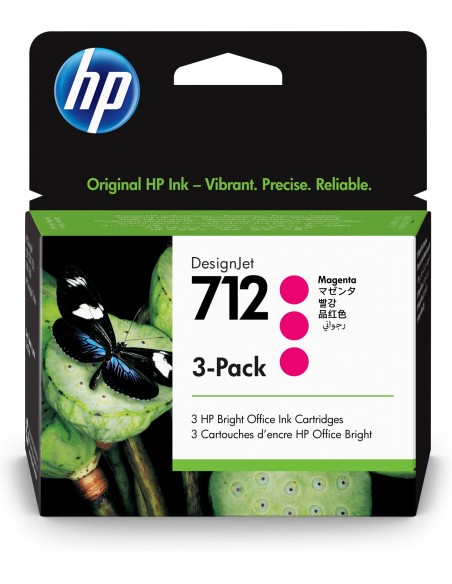 PACK 3 CARTUCHOS HP 712 MAGENTA 3ED78A