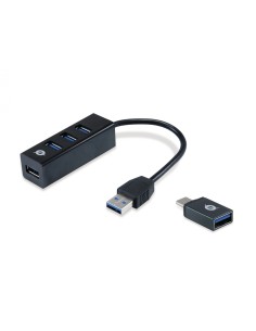 Conceptronic HUBBIES04B Hub usb 3.2 Gen 1 (3.1 Gen 1) tipo-A 4puertos 5000 Mbit/s negro