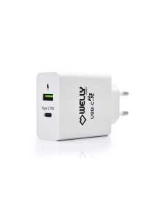 Cargador de pared welly enjoy usb tipo-c pd con carga rapida 3.0 36w blanco WY11100
