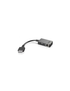 Lenovo cambiador de género para cable OneLink+ VGA/RJ45 Negro