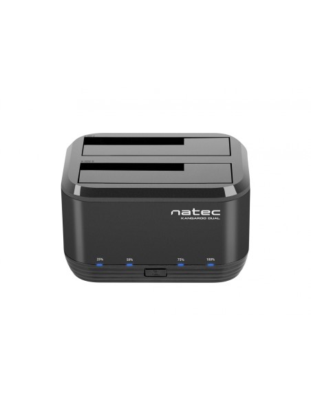 Natec kangaroo dual docking station usb 3.2 gen 1 type-a negro