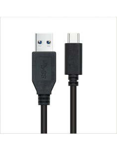 Nanocable Cable USB 3.1 Gen2 10Gbps 3A, tipo USB-C/M-A/M Negro 2