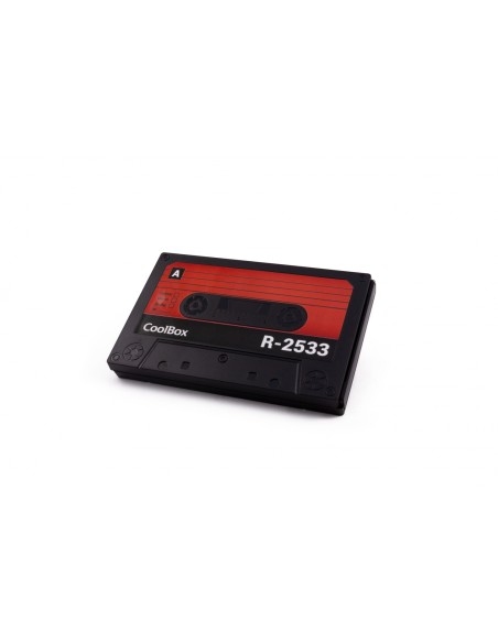 Coolbox slimchase R-2533 carcasa de disco duro 2.5 ssd usb negro rojo