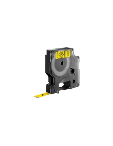 Dymo D1 Etiquetas estandar negro sobre amarillo 9mm x 7m poliester