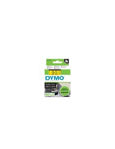 Dymo D1 Etiquetas estandar negro sobre amarillo 9mm x 7m poliester 2
