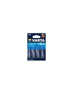 Varta blister 4 pilas alcalinas LR6 AA longlife power azul