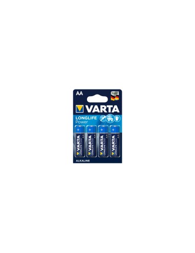 Varta blister 4 pilas alcalinas LR6 AA longlife power azul