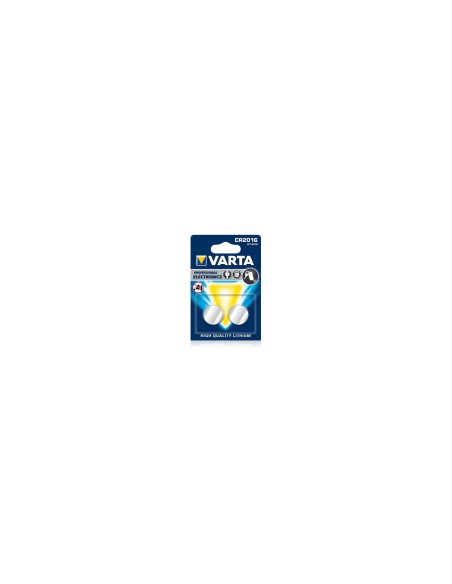 Varta blister 2 pilas boton CR2016 alcalino 3v