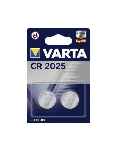 Varta blister 2 pilas boton CR2025 litio 3v
