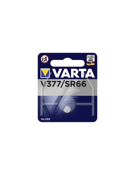 Varta pila boton V377 SR66 oxido de plata 27mah plata