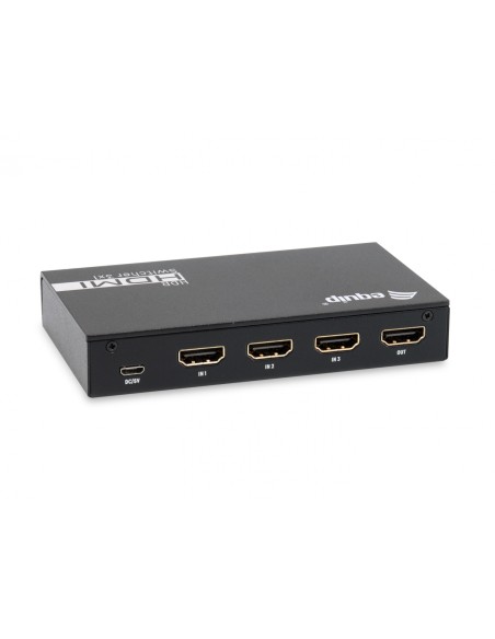 Equip 332725 Interruptor de video HDMI 2.0 negro