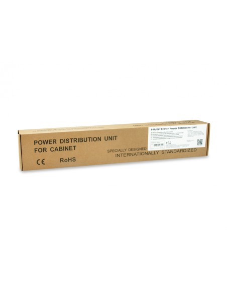 Equip 333313 Regleta unidad de distribucion de energia 8 salidas AC 1U negro plata