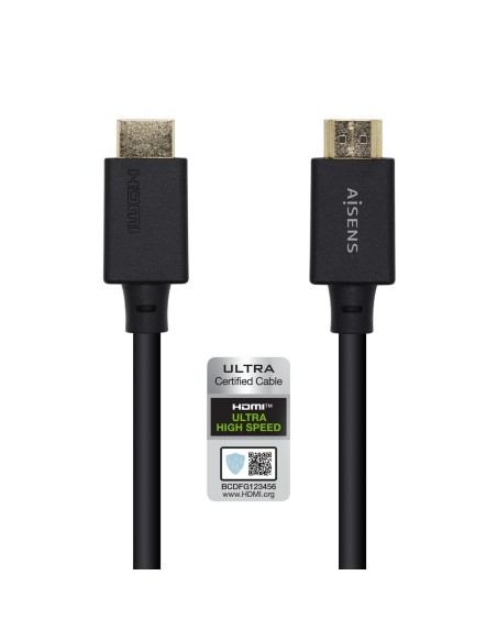 Aisens Cable audio video Hdmi tipo a estandar macho a macho 2m negro