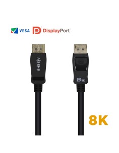 Aisens Cable Displayport certificado V1.4 8k 60hz macho a macho 1m negro 2