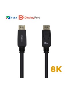 Aisens Cable Displayport Certificado V1.4 8k 60hz Macho a Macho 3m Negro 2