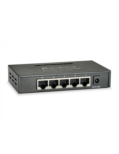 LevelOne switch No administrado Gigabit Ethernet (10/100/1000) Negro
