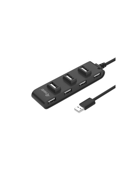 EQUIP HUB de interfaz USB 2.0 480 Mbit/s Negro