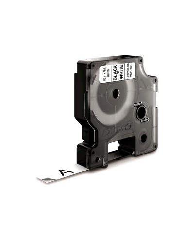 Dymo D1 Etiquetas durable negro sobre blanco 12mm x 5.5m
