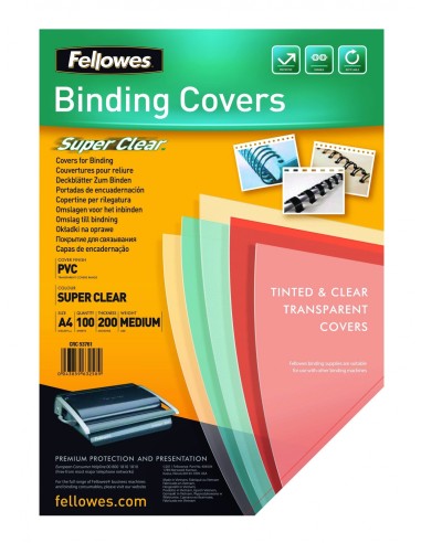 Fellowes 5376001 cubierta A4 PVC Transparente 100 pieza(s)