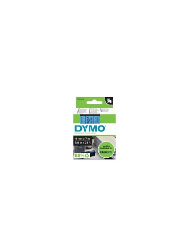 DYMO D1 - Etiquetas estándar - Negro sobre azul - 9mm x 7m