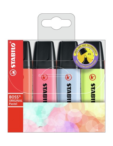 STABILO Boss Original Pastel marcador 4 pieza(s) Multicolor
