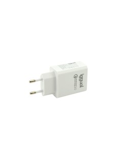 iggual Cargador pared doble usb QC3.0 + tipo C PD 20w blanco 2